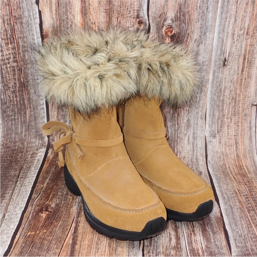 Sorel Northern Lite Tall Suede Boots Women’s Size 7 Brown Side Zip Snow Winter